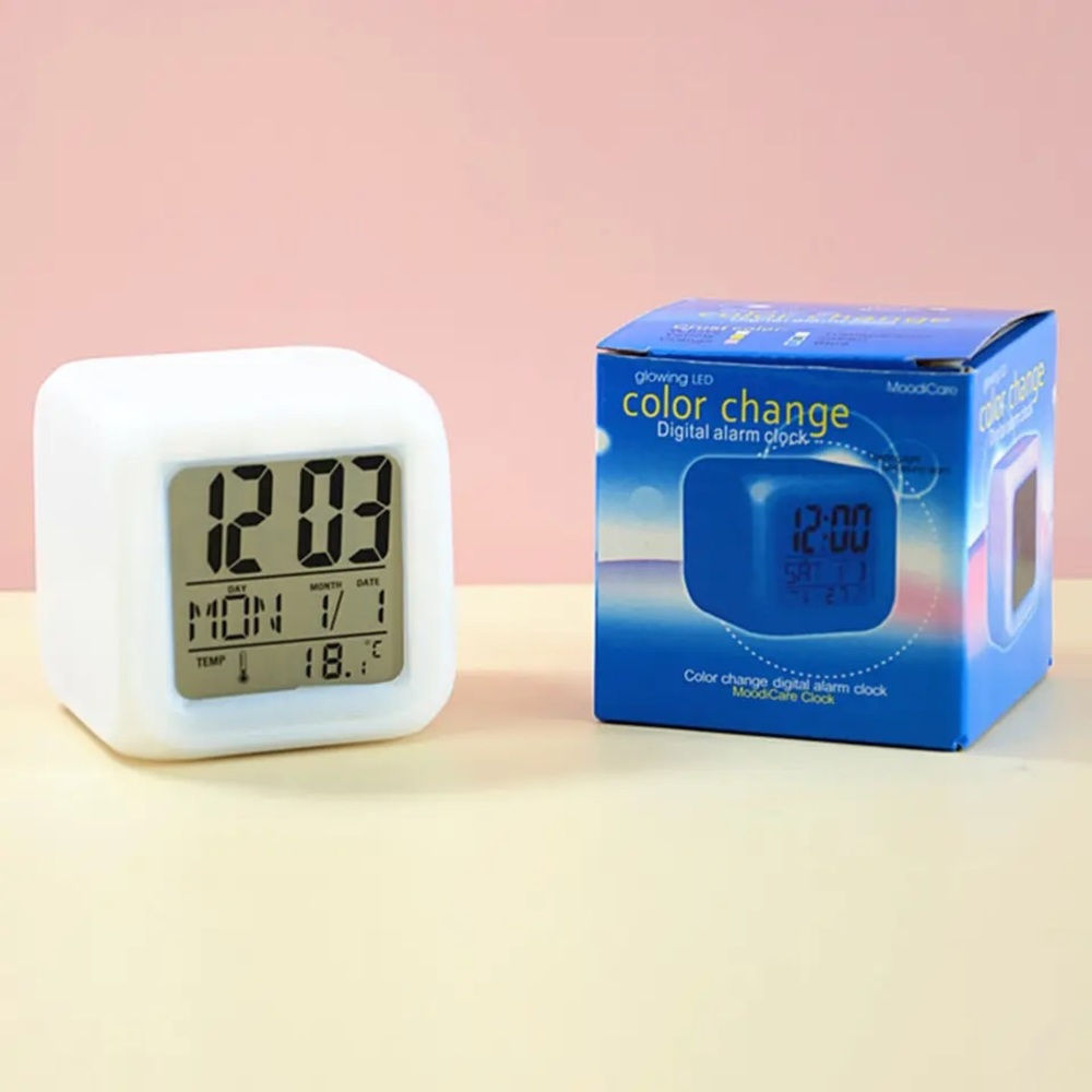 Multi-Funtional LED Glowing Digital Desktop Alarm Table Clock Color Change